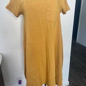 LuLaRoe Mustard Yellow Carly Dress
